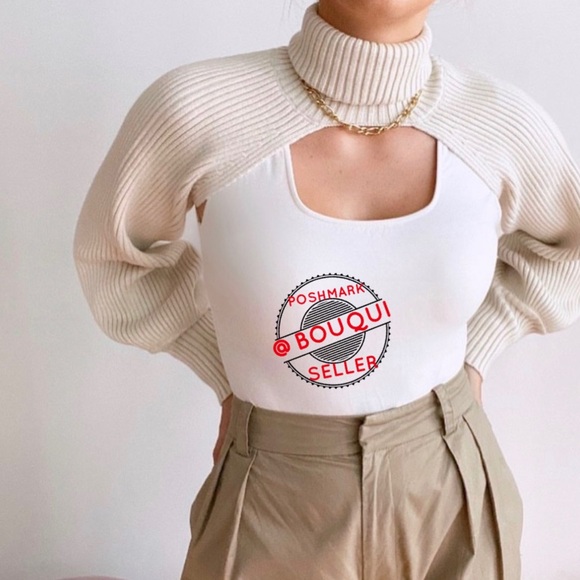 BLOGGERS FAV ZARA CUT OUT KNIT ARM WARMER SWEATER - Picture 9 of 12